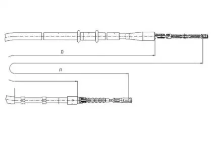 44001200 TEXTAR Трос, стояночная тормозная система