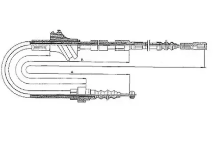 44001800 TEXTAR Трос, стояночная тормозная система