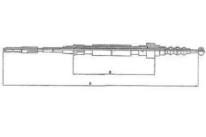 44003100 TEXTAR Трос, стояночная тормозная система