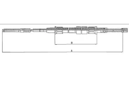44003400 TEXTAR Трос, стояночная тормозная система