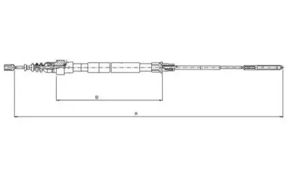 44003500 TEXTAR Трос, стояночная тормозная система
