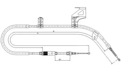 44007200 TEXTAR Трос, стояночная тормозная система