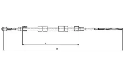 44008500 TEXTAR Трос, стояночная тормозная система