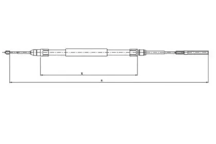 44008900 TEXTAR Трос, стояночная тормозная система