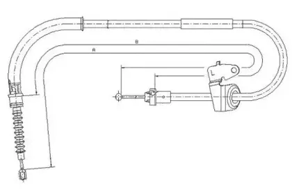 44009100 TEXTAR Трос, стояночная тормозная система