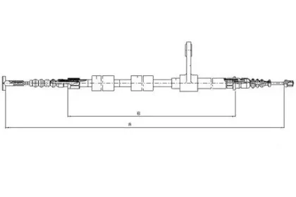 44044400 TEXTAR Трос, стояночная тормозная система