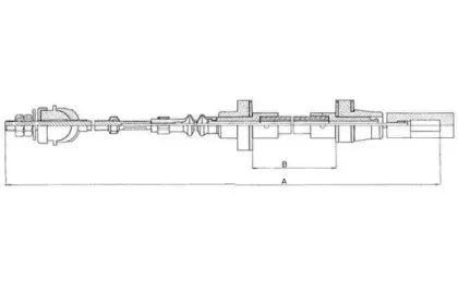 58000900 TEXTAR Трос, управление сцеплением