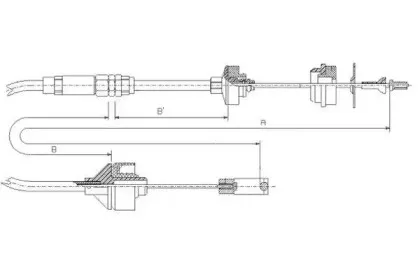 58003300 TEXTAR Трос, управление сцеплением