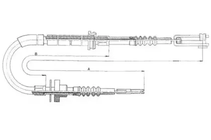 58004000 TEXTAR Трос, управление сцеплением