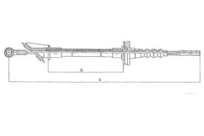 58004400 TEXTAR Трос, управление сцеплением