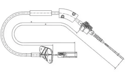 58006000 TEXTAR Трос, управление сцеплением