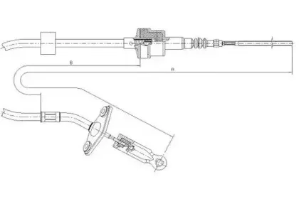 58006200 TEXTAR Трос, управление сцеплением
