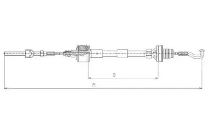 58007700 TEXTAR Трос, управление сцеплением