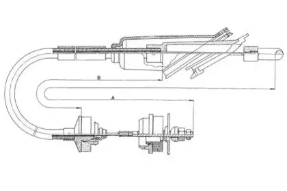 58008900 TEXTAR Трос, управление сцеплением