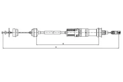 58011500 TEXTAR Трос, управление сцеплением