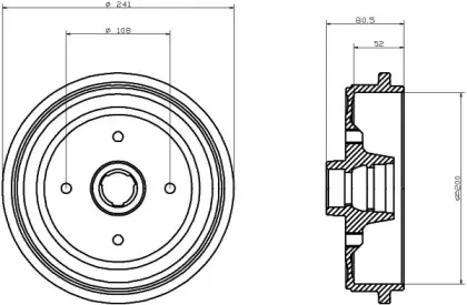 94020500 TEXTAR Тормозной барабан