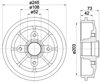 94026600 TEXTAR Тормозной барабан