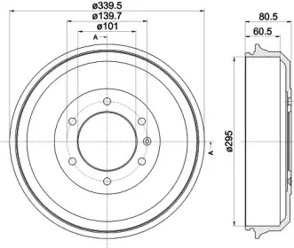 94043300 TEXTAR Тормозной барабан