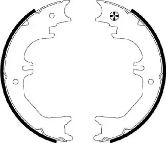 91066200 TEXTAR Комплект тормозных колодок, стояночная тормозная система