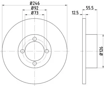 92010700 TEXTAR Тормозной диск