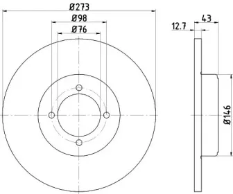 92011400 TEXTAR Тормозной диск