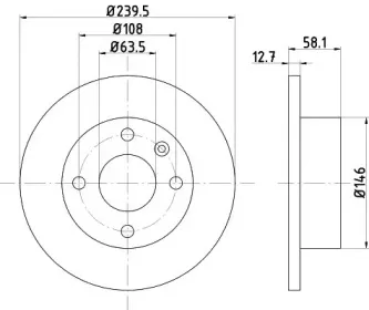 92025700 TEXTAR Тормозной диск