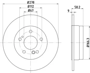 92058000 TEXTAR Тормозной диск