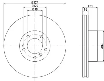 92083400 TEXTAR Тормозной диск