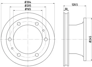 93084800 TEXTAR Тормозной диск