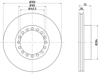 93086300 TEXTAR Тормозной диск