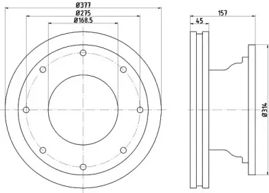 93101700 TEXTAR Тормозной диск