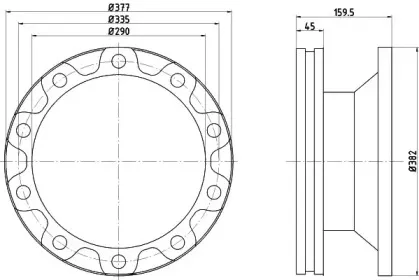 93104900 TEXTAR Тормозной диск