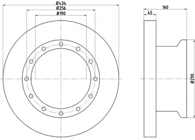93105100 TEXTAR Тормозной диск