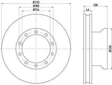 93105700 TEXTAR Тормозной диск