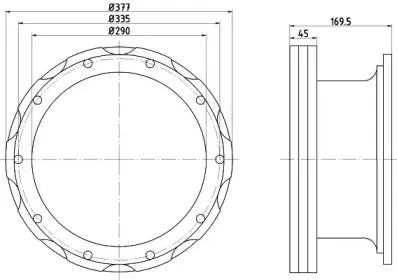 92116500 TEXTAR Тормозной диск