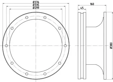 93127000 TEXTAR Тормозной диск