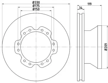 93142600 TEXTAR Тормозной диск