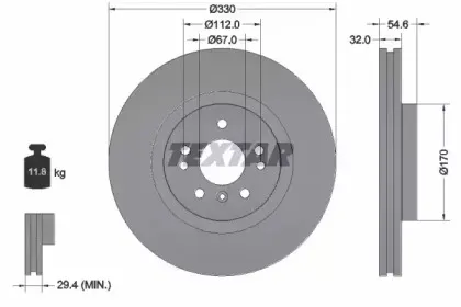 92150605 TEXTAR Тормозной диск