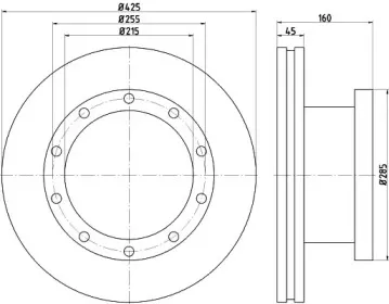 93151100 TEXTAR Тормозной диск