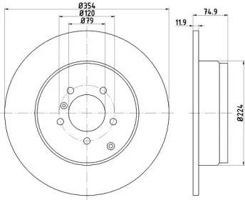 92174100 TEXTAR Тормозной диск