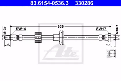 83615405363 ATE Тормозной шланг