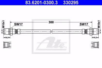 83620103003 ATE Тормозной шланг