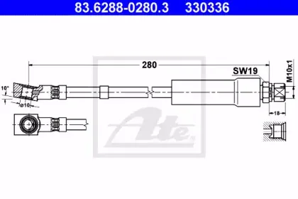 83628802803 ATE Тормозной шланг