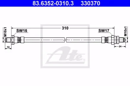 83635203103 ATE Тормозной шланг
