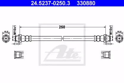 24.5237-0250.3 ATE Тормозной шланг