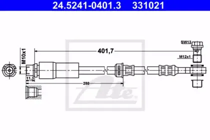 24.5241-0401.3 ATE Тормозной шланг