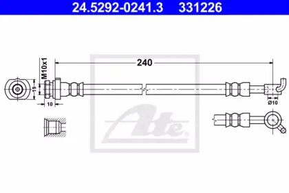 24.5292-0241.3 ATE Тормозной шланг