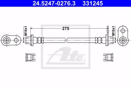 24.5247-0276.3 ATE Тормозной шланг