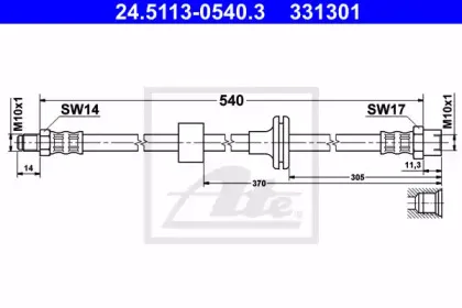 24.5113-0540.3 ATE Тормозной шланг