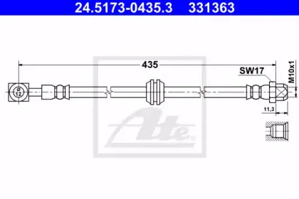 24.5173-0435.3 ATE Тормозной шланг